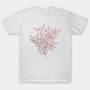 Beautiful bouquet of  peonies T-Shirt